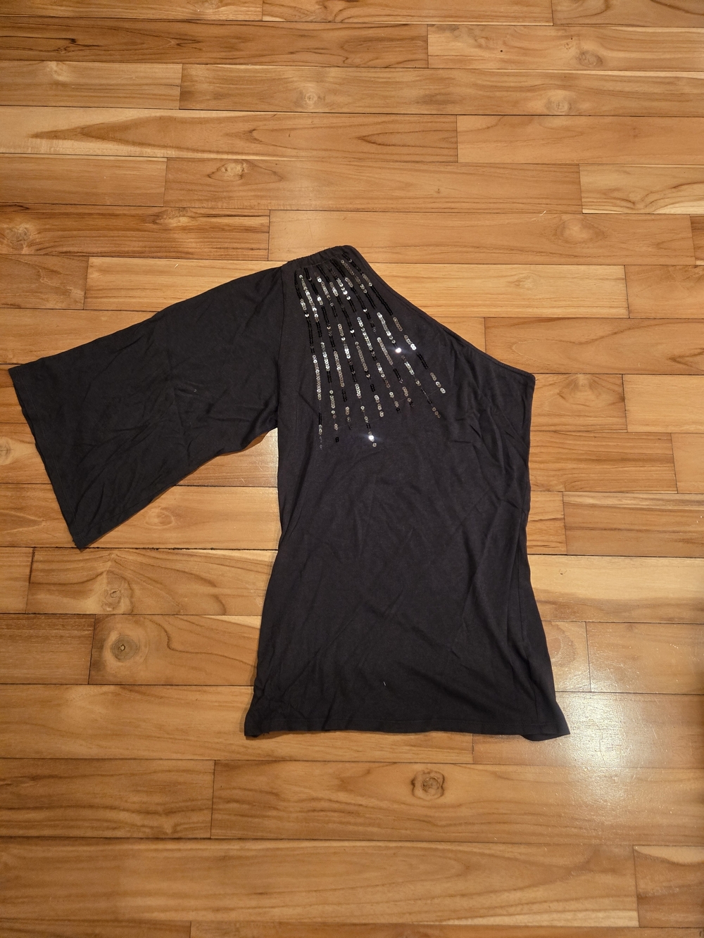 One-Shoulder Sequin Top